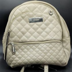 Steve Madden Tan Quilted Leather Backpack