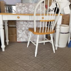 Beautiful Console / Vanity Table With Matching Chair