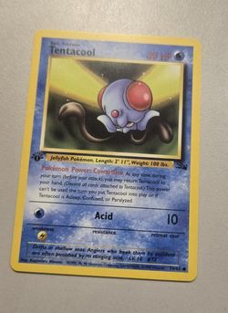Tentacool Pokémon Trading Card Game card 1st Edition 56/62
