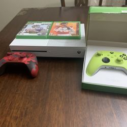 Xbox One S 1tb With 2 controller And 2 Games 