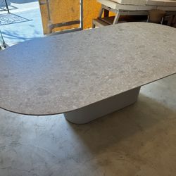 designer oval pedestal dining Table