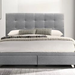 KING SIZE BED WITH STORAGE DRAWERS NEW