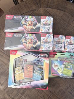 Pokémon Prismatic Evolutions Surprise Box (Sam's Club Exclusive) Booster Bundle 2 Pack, Pokémon Scarlet & Violet Prismatic Evolutions Poster Collectio