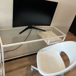 White/glass desk and chair!