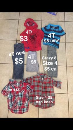 Boys clothes sizes 3T-5T