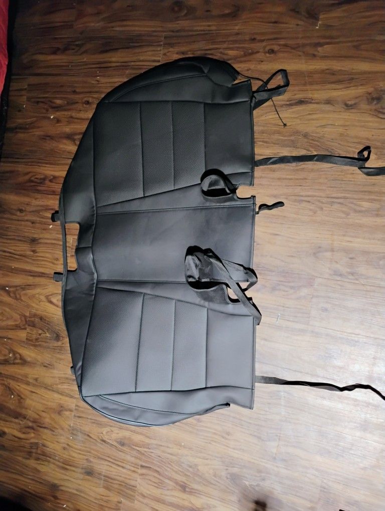 HKZ Fit CRV Car Seat Covers Full Set for Honda CR-V 2023 2024 2025 CRV LX;EX;EX-L;Sport;Touring;Special Edition & Hybrid Model - Leather (Black)