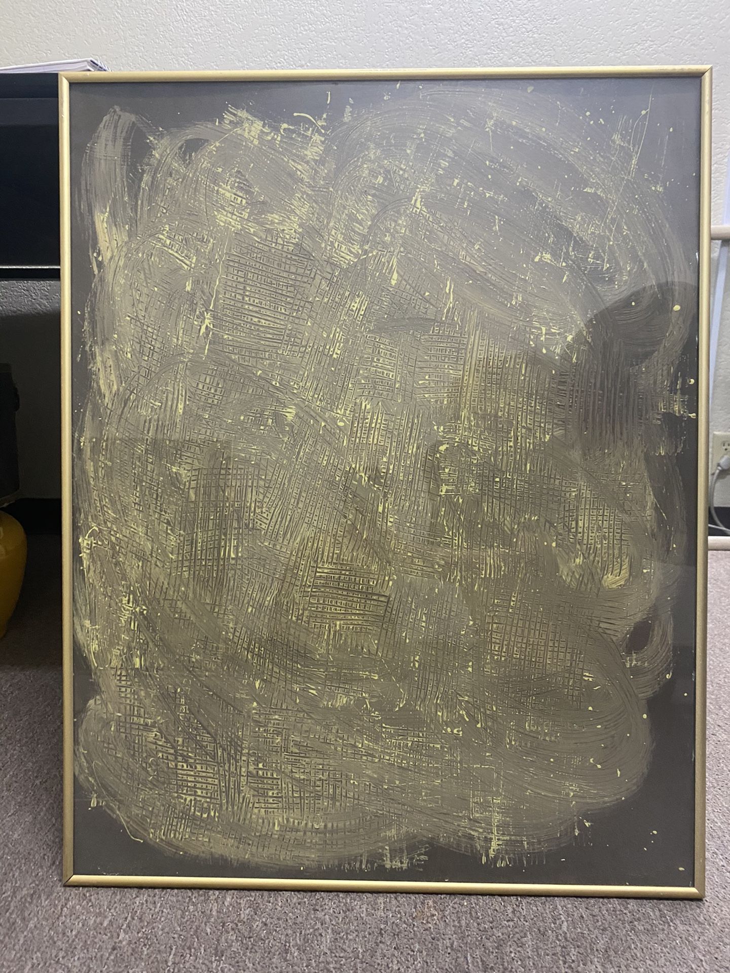 Abstract yellow contemporary painting