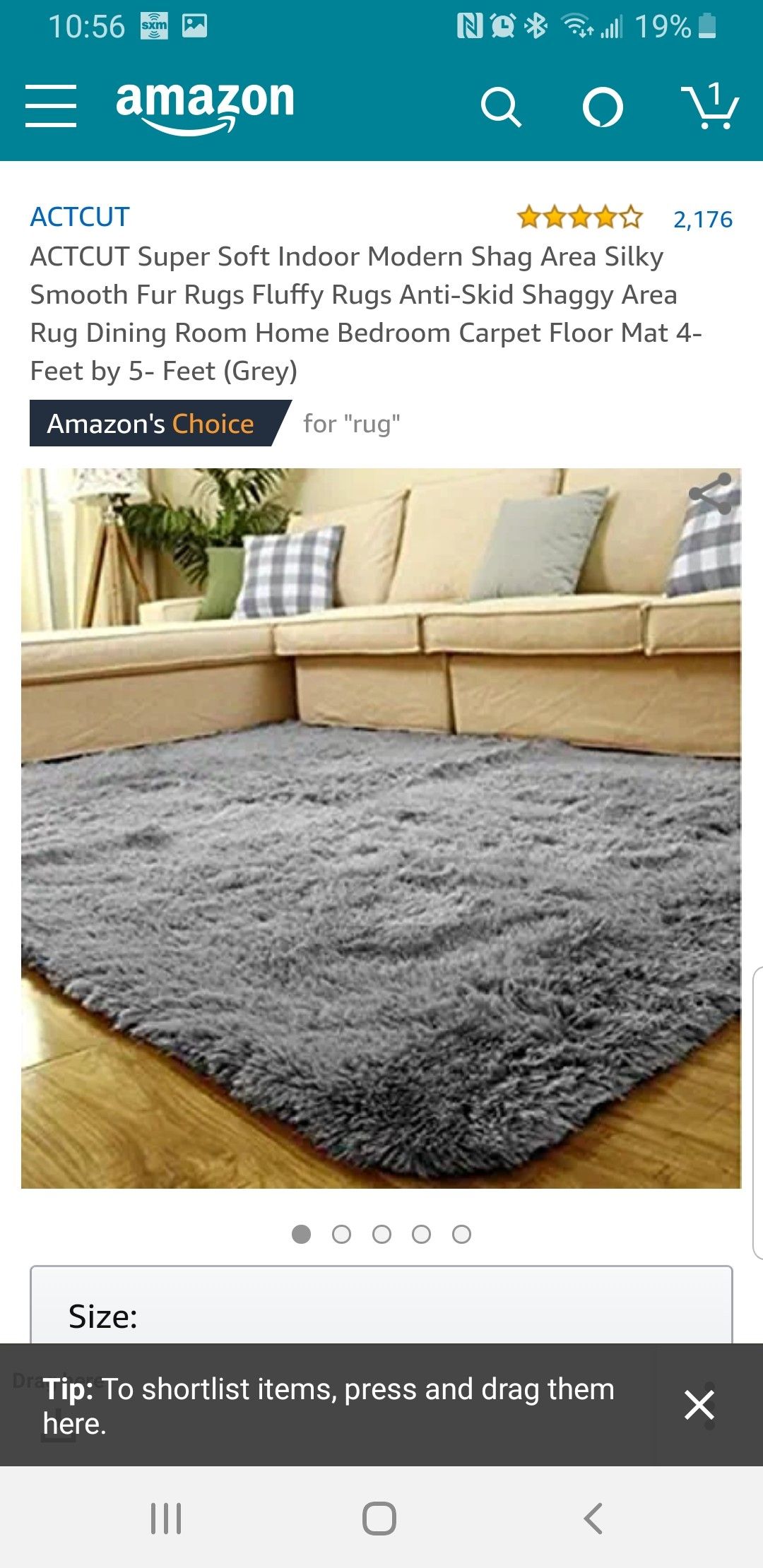 Actcut gray floor rug