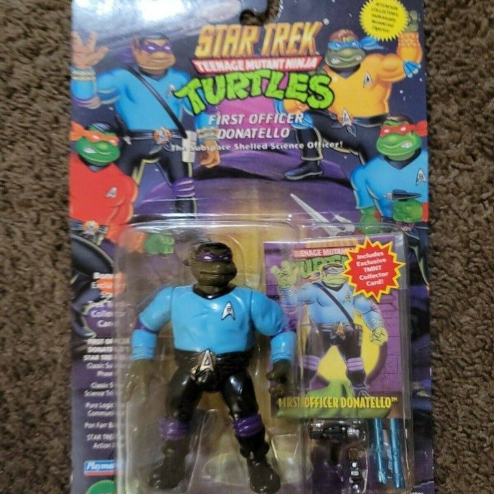 Star Trek Teenage Mutant Ninja Turtles First Officer Donatello Action Figure/1994