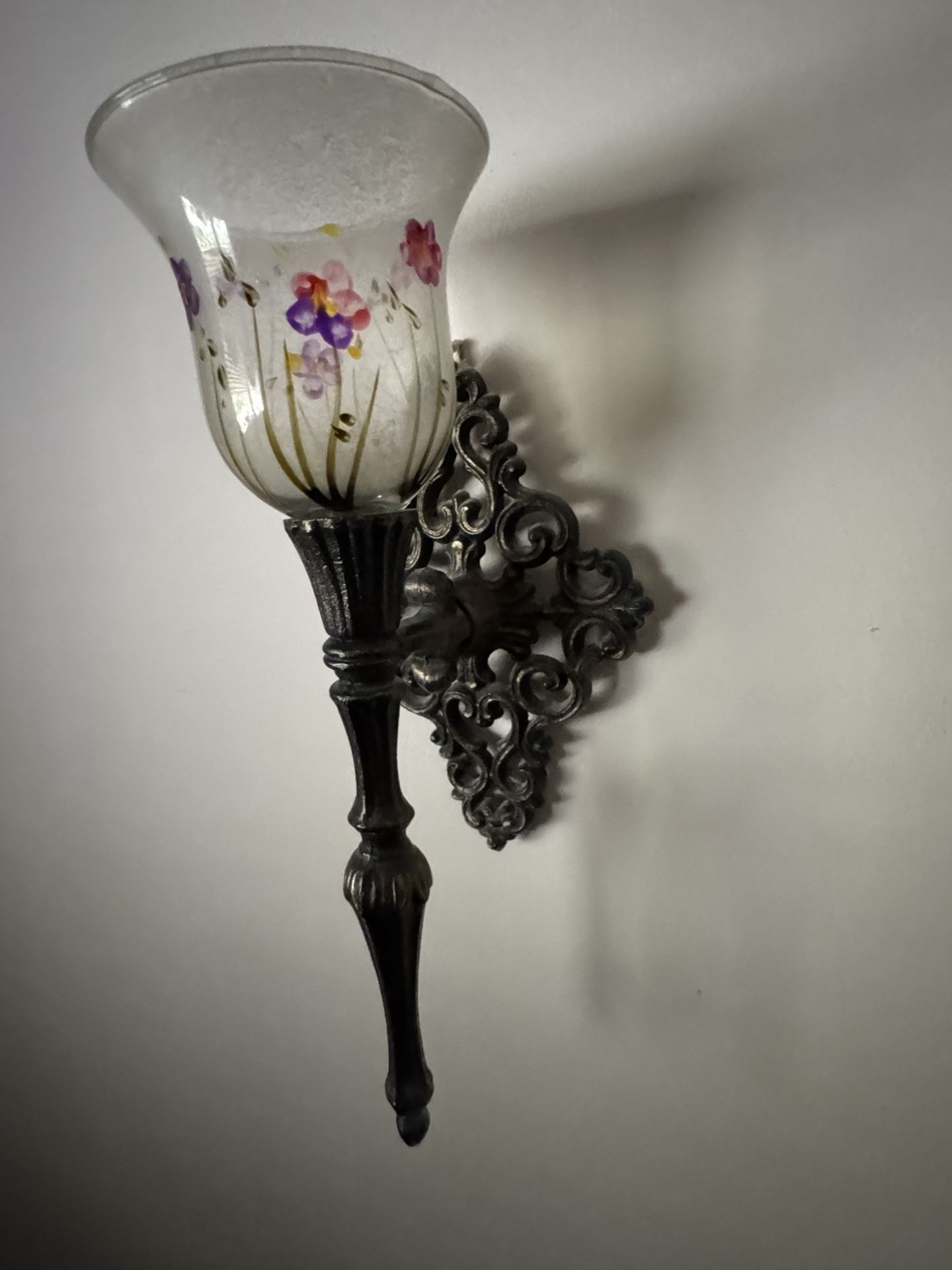 Vintage (Hand Painted) Wall sconces (pair)