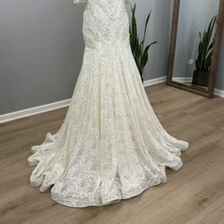 Tulipia “Celeste” – Lace Mermaid Wedding Dress Size L