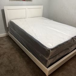 Queen  Bed Frame With Mattress All New Furniture And Free Installation   Free Delivery 