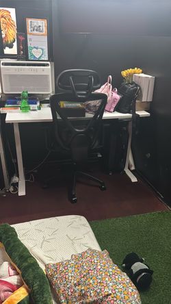 White Electric desk