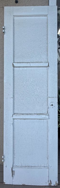 Antique Vintage Solid Wood Interior 3- Panel Door 
