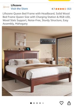 Lifezone Queen size bed frame