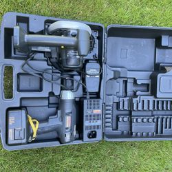 Craftsman drill and saw power tools.