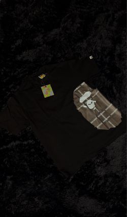 BAPE Plaid Ape Head Tee Black/Grey