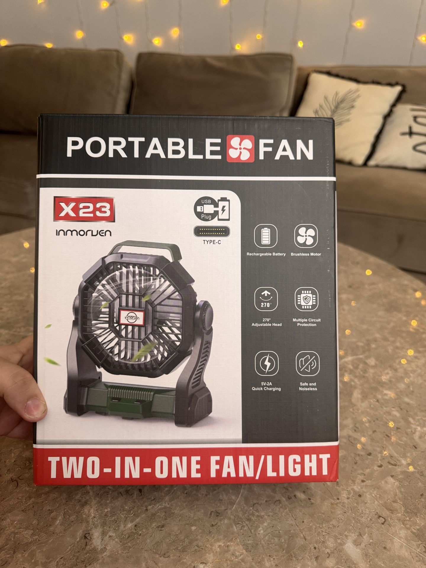 Portable Fan/light For Camping