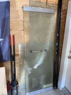 Thick Glass door and 2 thick glass pieces