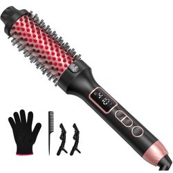 ✨ 4-in-1 Hot Air Styling Brush – Hair Dryer, Straightener & Curler with Ionic Technology