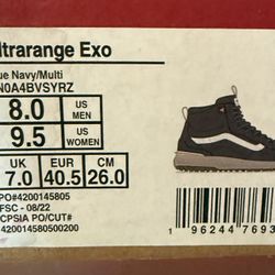 Vans Ultrarange Exo  M/8.  W/ 9.5