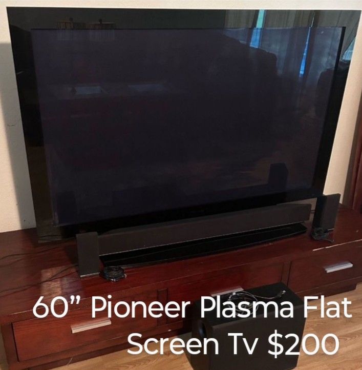 60" Pioneer Plasma Flat Screen TV $200