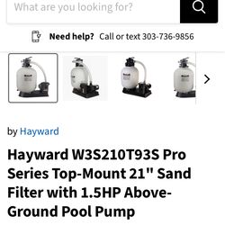 Heyward Pool Pump and sand filter NIB