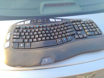 Logitech, ergonomic keyboard.