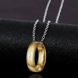Lord Of The Rings Necklace Gold Ring Silver Necklace