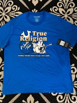 True Religion World Tour Graphic T-Shirt Blue