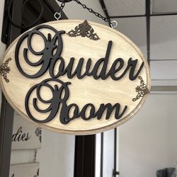 Handmade Shabby Chic Bathroom Sign