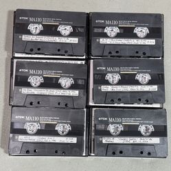 Lot of 6 TDK MA110 Metal Position Type IV Used Cassette Tape Metal Alloy.