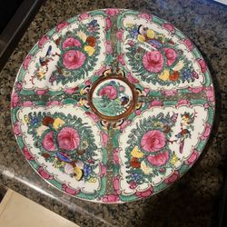 19th Century Rose Medallion Chinese Porcelain Plate 10x10