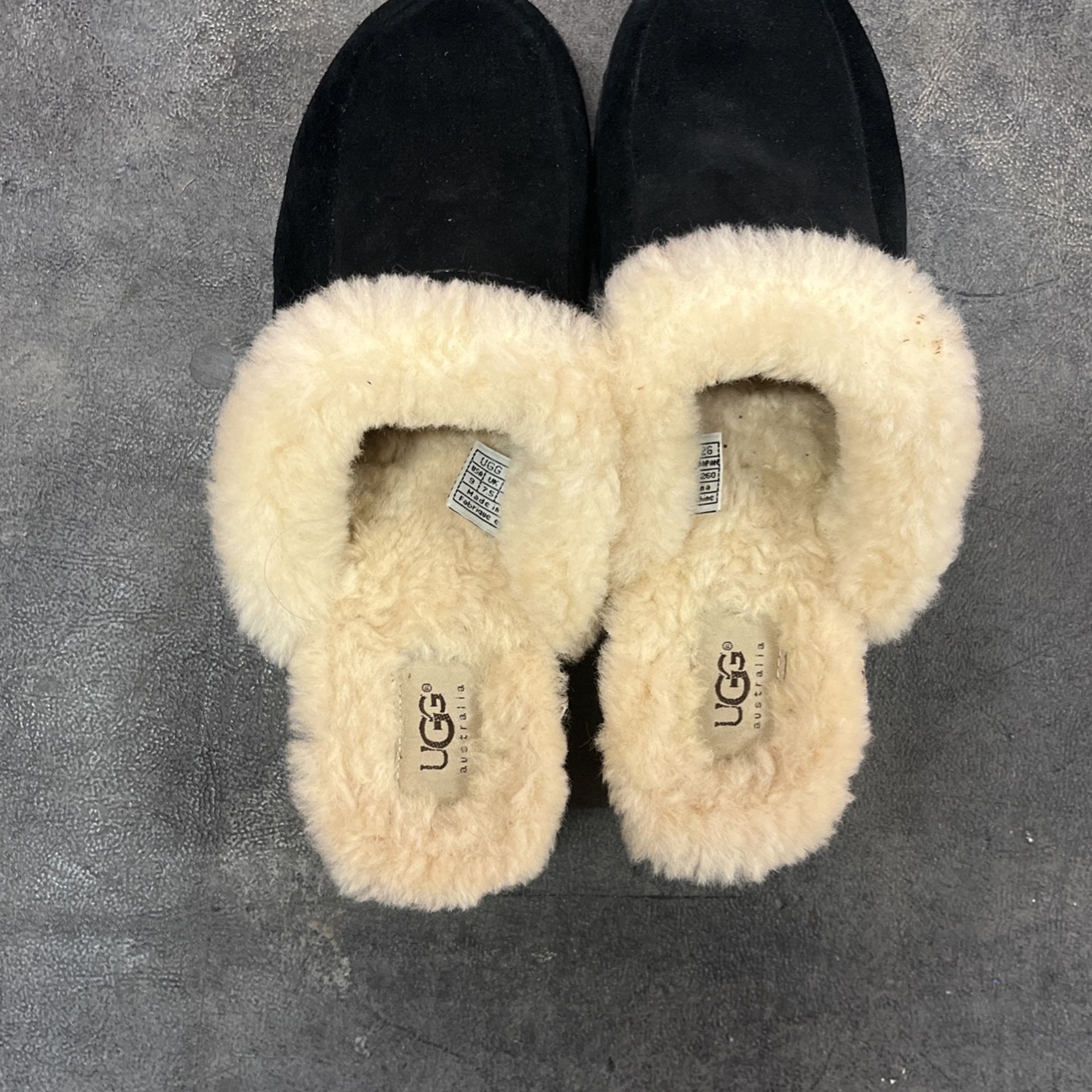 Ugg Wooden Clog Shoes With Sheepskin