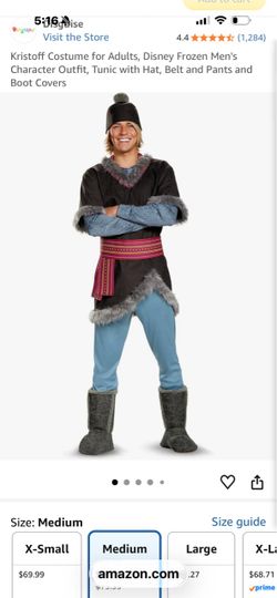 Disney Kristoff Men’s costume size M
