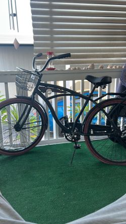 26 inch Huff perfect fit frame with basket front and back 26 inch Huff perfect fit frame with basket front and back