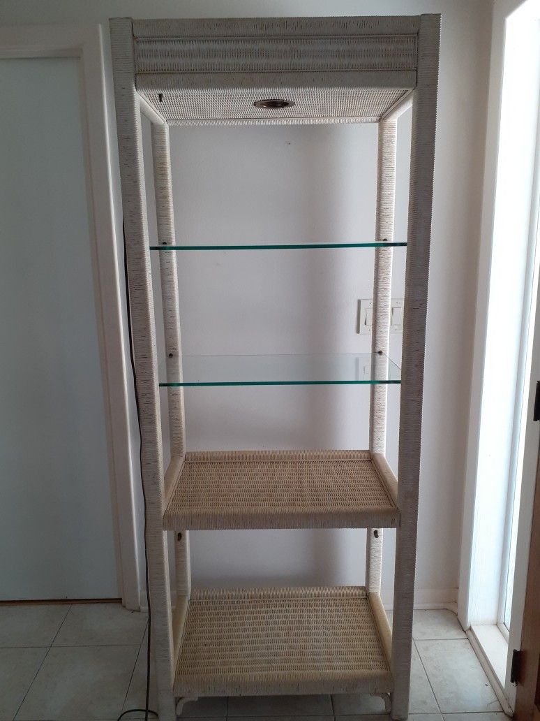 Wicker Raten Shelving Unit