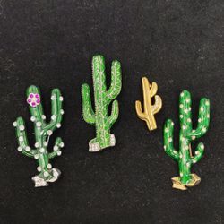 4pc cactus pin brooches new