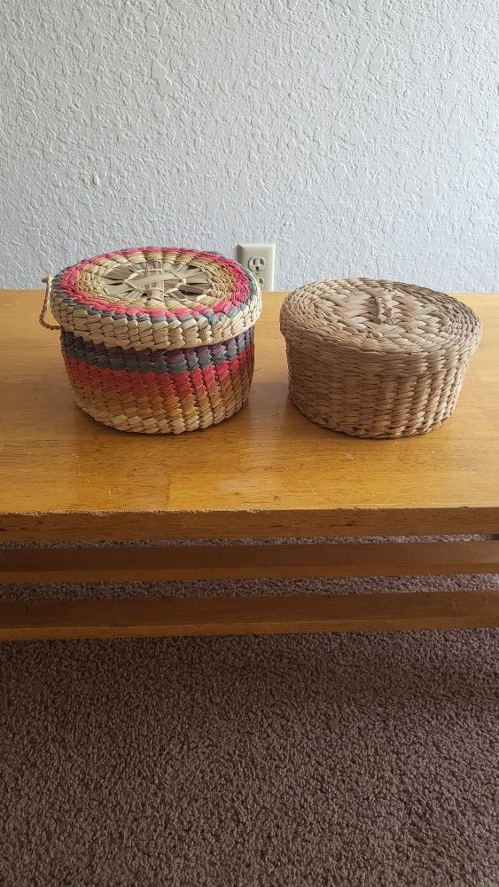 Brand New Two Wicker Baskets  $25.00