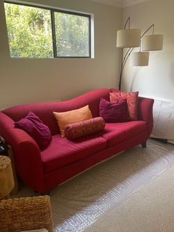 Custom Burgundy Couch