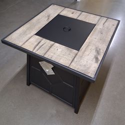 NEW & ASSEMBLED 28” Propane Outdoor Patio Fire Pit Table - Tabletop Fireplace with Lid