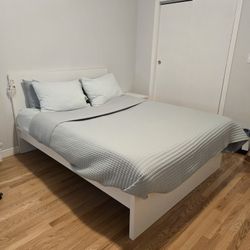 Full Size Bed Frame + Slates | White | IKEA MALM | Pick-Up ONLY