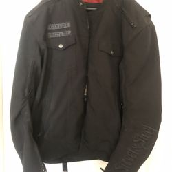 Street & Steel Genuine Men’s Motorcycle Jacket Black Textile Riding Armor 2XL