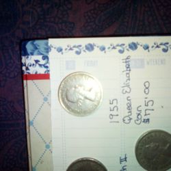 QUEEN ELIZABETH II FOREIGN COINS FROM 1950'S AND 60'S