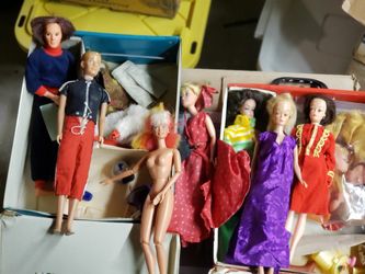 Vintage Barbie and Ken Dolls and Cases