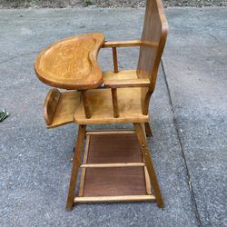 Vintage High Chair/play Desk.  Mid Century 