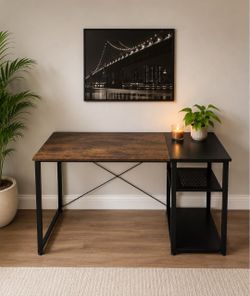 Escritorio con estantería + cuadro decorativo $70 / Desk with Shelves + Decorative Wall Art $70