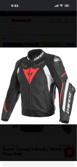 Jacket DAINESE Super Speed 3 Black / White / Fluo-Red