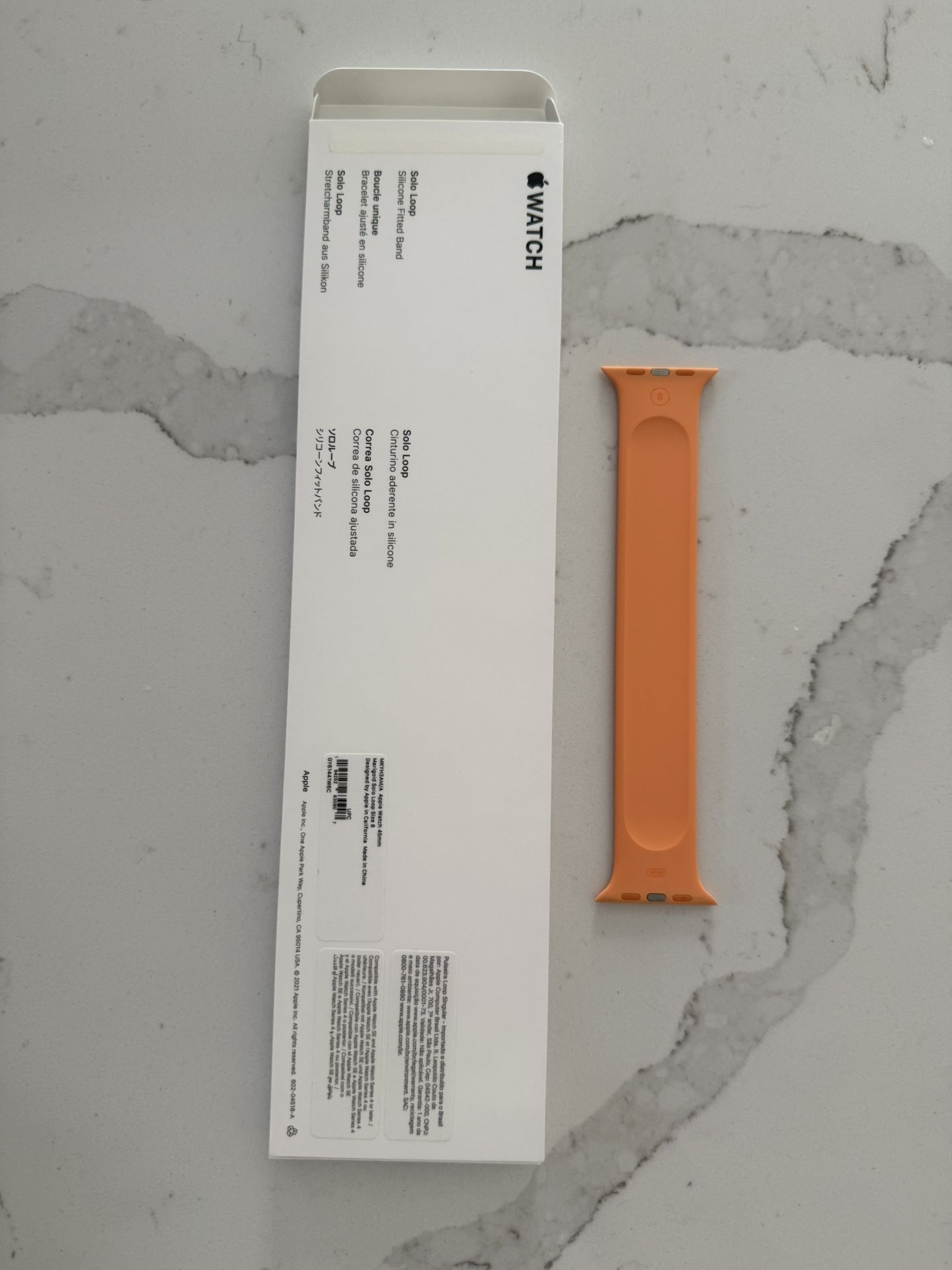 New Apple Watch Silicone Fitted Band 45mm Size 8