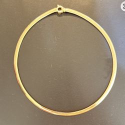 MILOR gorgeous 14k solid gold Omega chain necklace